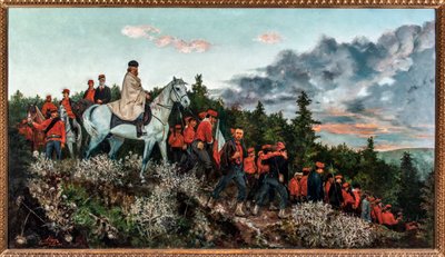 A mentanai csata 1867. november 3-án zajlott (olaj, vászon alkotó: Archimede Tranzi