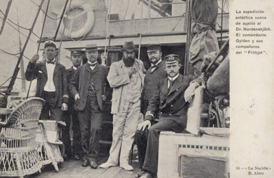 Svéd küldetés az Otto Nordenskjolds antarktiszi expedíció hajótörött tagjainak megmentésére, 1904 alkotó: Argentinian Photographer