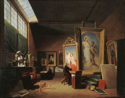 Atelier dAry Scheffer, rue Chaptal, 1851. alkotó: Arie Johannes Lamme