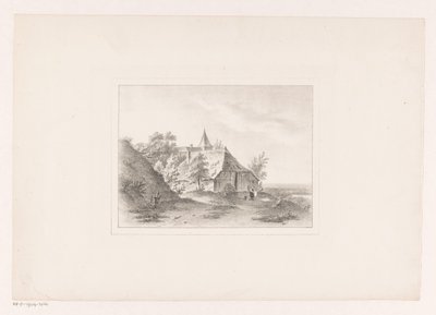A falu szélén a mosodat fehérítő nő alkotó: Arie Ketting de Koningh (attributed to)
