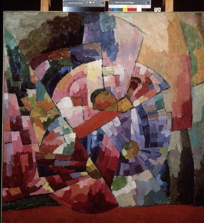 Őszirózsa (Őszirózsák). Kubista csendélet. Arisztarh Vasziljevics Lentulov (1882-1943) festménye, olaj, vászon alkotó: Aristarkh Vasilievic Lentulov