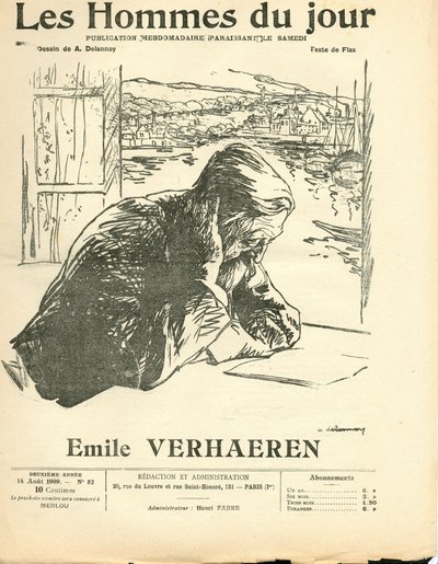 A „The Men of the Day” címlapja, Satiric, fekete-fehér alkotó: Aristide Delannoy