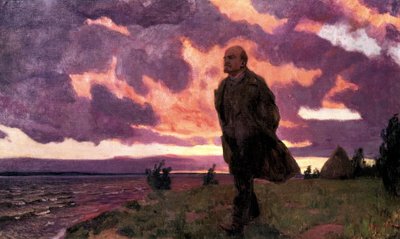 "Lenin és Razliv", Arkagyij Alekszandrovics Rylov festménye alkotó: Arkadij Aleksandrovic Rylov