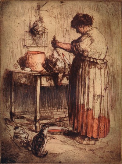 A csirke nő, 1921 alkotó: Armand Coussens