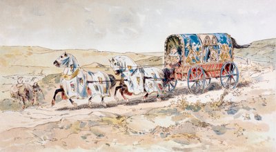 13. századi lovas női hintó, 1886 alkotó: Armand Jean Heins