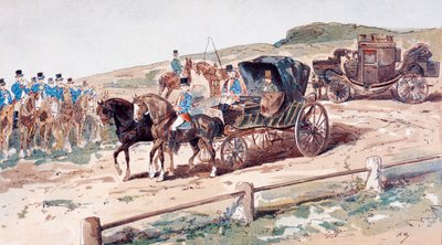 Egy hintólóra szerelt postilla, 19. század, 1886 alkotó: Armand Jean Heins