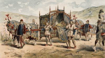 Egy chatelaine alom, a burgundi hercegek kora, 15. század alkotó: Armand Jean Heins