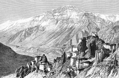 Dankar, Lahul és Spiti, India, 1895. alkotó: Armand Kohl