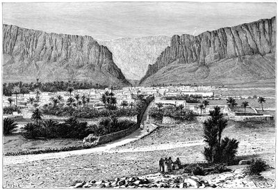 Az El-Kantara-szurdok, Tunézia, 1895. alkotó: Armand Kohl