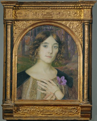 Lady with windflower (festmény vászonra) alkotó: Armand Point