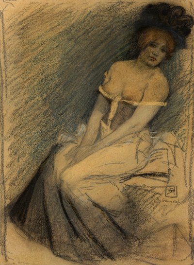 Várakozás, 1896. alkotó: Armand Rassenfosse