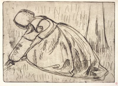 La Glaneuse (The Gleaner) (rézkarc) alkotó: Armand Séguin