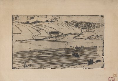 La Peche (halászat) 1893 (rézkarc és rulett) alkotó: Armand Séguin