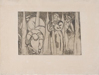 Les Rouisseuses (A lengyűjtők) 1893 (rézkarc) alkotó: Armand Séguin