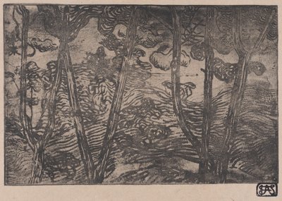 Fák éjjel, kb. 1894. alkotó: Armand Séguin