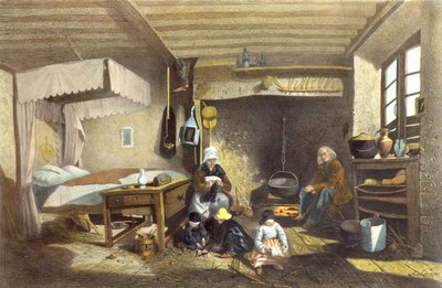 Egy ház belseje Royatban alkotó: Armand Theophile Cassagne