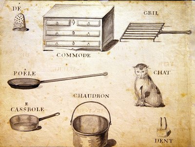 Illusztrációk az 1814-es francia ábécé könyvéből, pub. szerző: Charles Plante Fine Arts alkotó: Arnaud de Beauregard