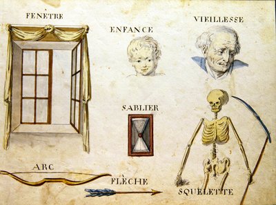 Illusztrációk az 1814-es francia ábécé könyvéből, pub. szerző: Charles Plante Fine Arts alkotó: Arnaud de Beauregard