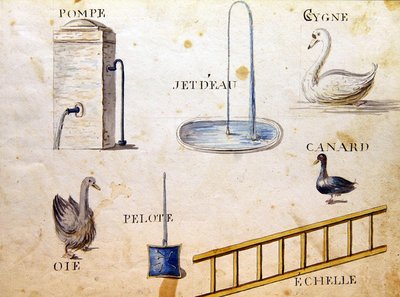 Illusztrációk az 1814-es francia ábécé könyvéből, pub. szerző: Charles Plante Fine Arts alkotó: Arnaud de Beauregard