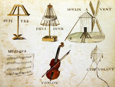 Illusztrációk az 1814-es francia ábécé könyvéből, pub. szerző: Charles Plante Fine Arts alkotó: Arnaud de Beauregard