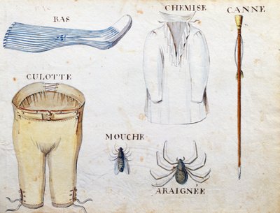Illusztrációk az 1814-es francia ábécé könyvéből, pub. Charles Plante Fine Arts, 1814 alkotó: Arnaud de Beauregard