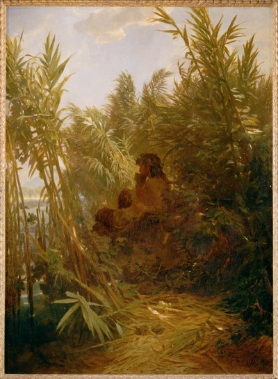 Pan im Schilf - Pan a nádasban ... (festmény, vászon) alkotó: Arnold Böcklin