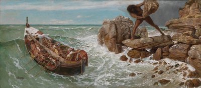 Odüsszeusz és Polüphémosz  alkotó: Arnold Böcklin