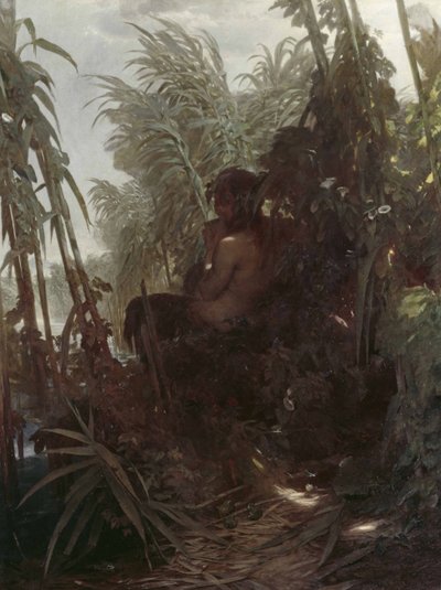 Serpenyő a nádasban alkotó: Arnold Böcklin