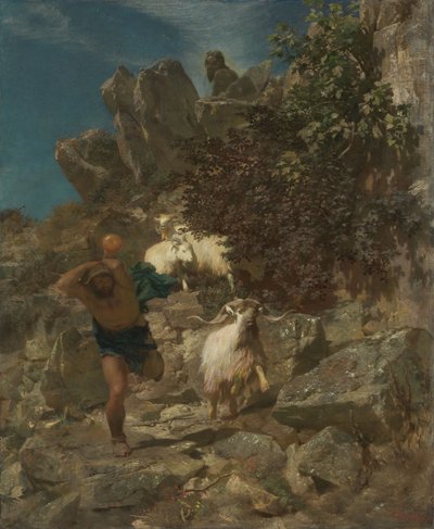 Pan megrémíti a pásztort alkotó: Arnold Böcklin