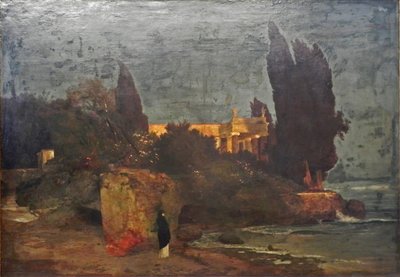 Villa a tengerparton, I. változat alkotó: Arnold Böcklin