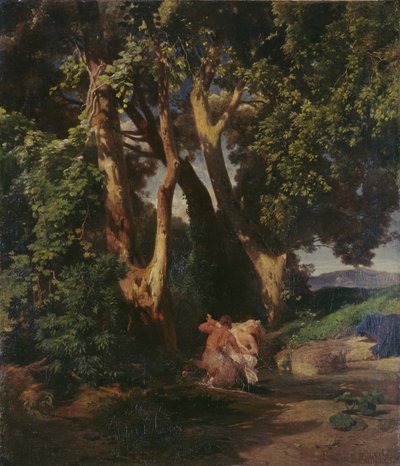 Erdőszél kentaurossal és nimfával alkotó: Arnold Böcklin