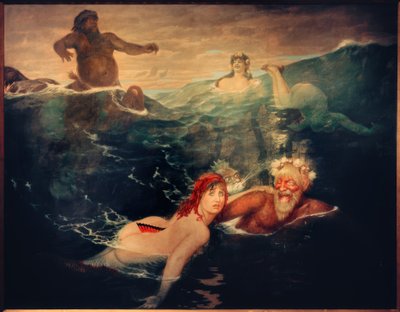 A hullámok játékában alkotó: Arnold Böcklin