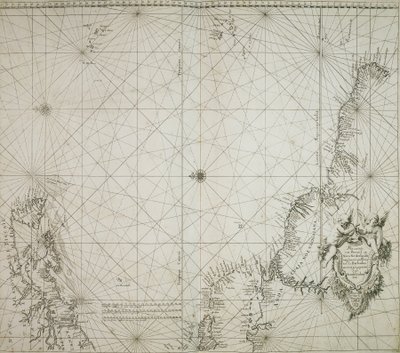 Jacob Colom "Atlas of werelts-water-deel en des selfs zee-custen" című művébe bekötött brazil térkép. alkotó: Arnold Colom