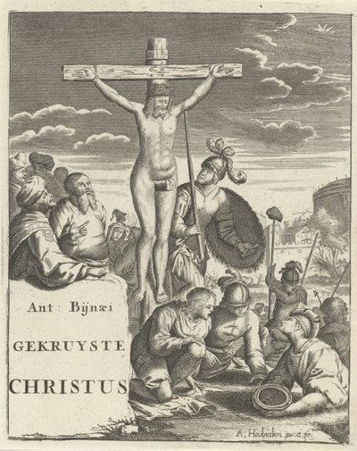Krisztus a kereszten Címlap: A. Bynaeus, Megfeszített Krisztus, 1725 alkotó: Arnold Houbraken