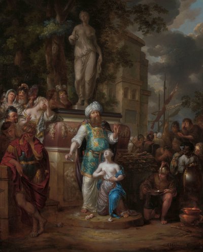 Iphigenia feláldozása alkotó: Arnold Houbraken