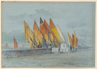 Egy csatorna mentén alkotó: Arnold William Brunner