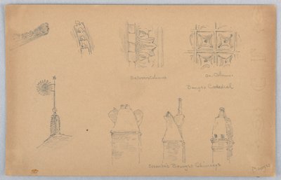 Építészeti részletek Bourges-ban alkotó: Arnold William Brunner