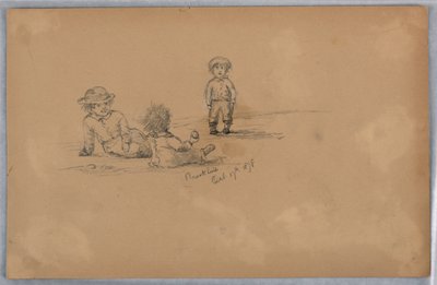Három gyermek vázlata alkotó: Arnold William Brunner