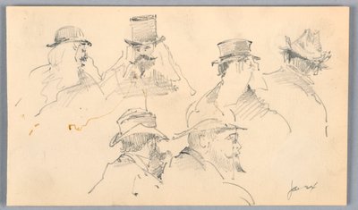 Vázlatok a férfiak fejeiről alkotó: Arnold William Brunner