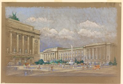 Study for Proposed Music and Arts Center, New York, NY alkotó: Arnold William Brunner