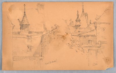 Két jelenet a Mont St. Michelen és a Vitrén alkotó: Arnold William Brunner