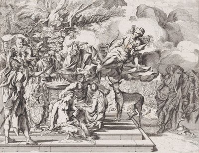 Iphigenia áldozata, 1650-1700. alkotó: Arnold van Westerhout.