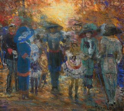 Mondanity, 1911 körül (vegyes média papíron) alkotó: Aroldo Bonzagni