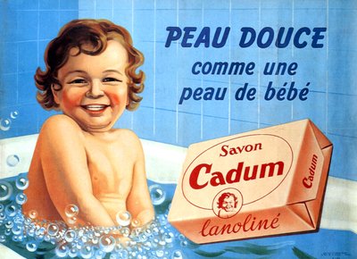 Baba fürdőben Cadum szappanhoz 1958 (illusztráció) alkotó: Arsene Le Feuvre