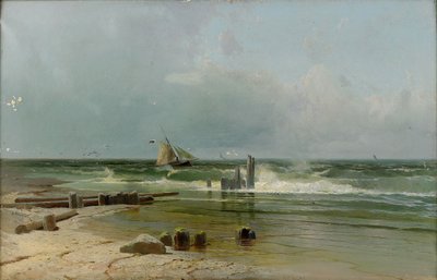 Egy vitorlás a tengerparton, 1891 alkotó: Arseniy Ivanovich Meshchersky