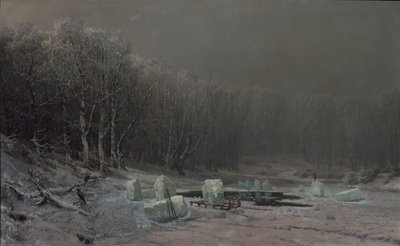 Téli. Jéghasadás alkotó: Arseniy Ivanovich Meshchersky