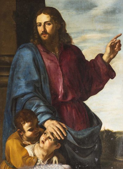 Krisztus megáldja a gyermekeket, hadd jöjjenek hozzám a kisgyermekek, c. 1629-1630. alkotó: Artemisia Gentileschi