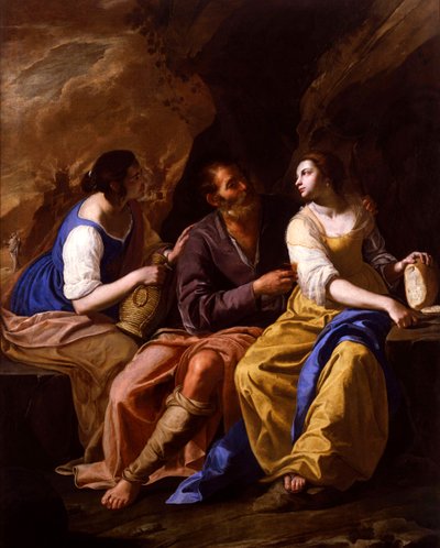 Olaszul:  Lot e le sue figlie Lot és lányai alkotó: Artemisia Gentileschi