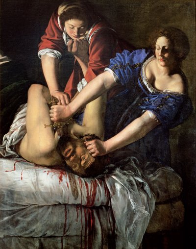 Judit és Holofernész (panel) alkotó: Artemisia Gentileschi