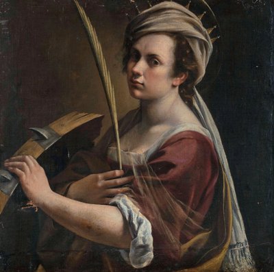 Alexandriai Szent Katalin önarcképe alkotó: Artemisia Gentileschi